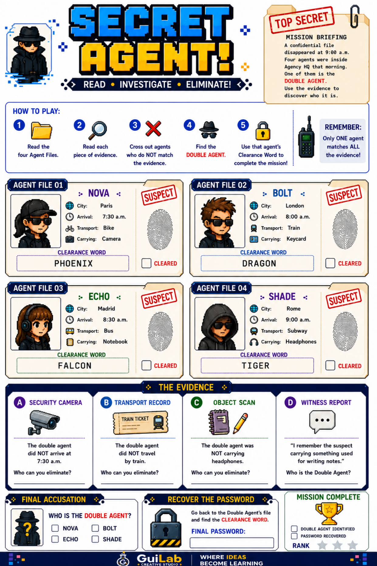 Game Secret Agent!